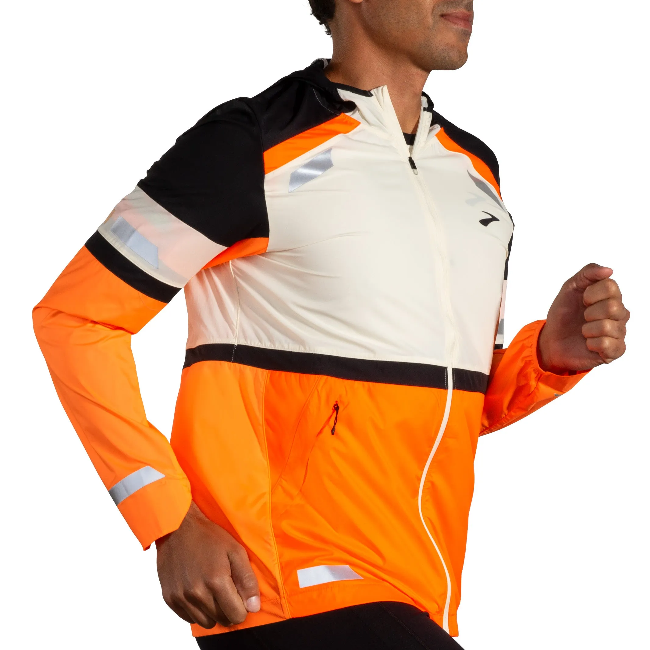 Run Visible Jacket 2.0 | Ecru/Fluoro Flash/Black