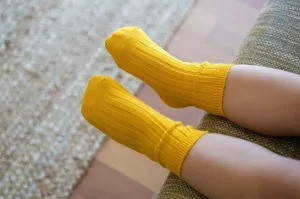 RunRun Mustard Ribbed Socks