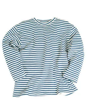 RUSSIAN BLUE AND WHITE STRIPED WINTER SWEATER- SURPLUS