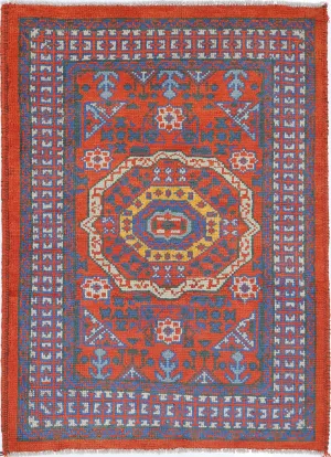 Rust Baluch Revival Hand Knotted Rug