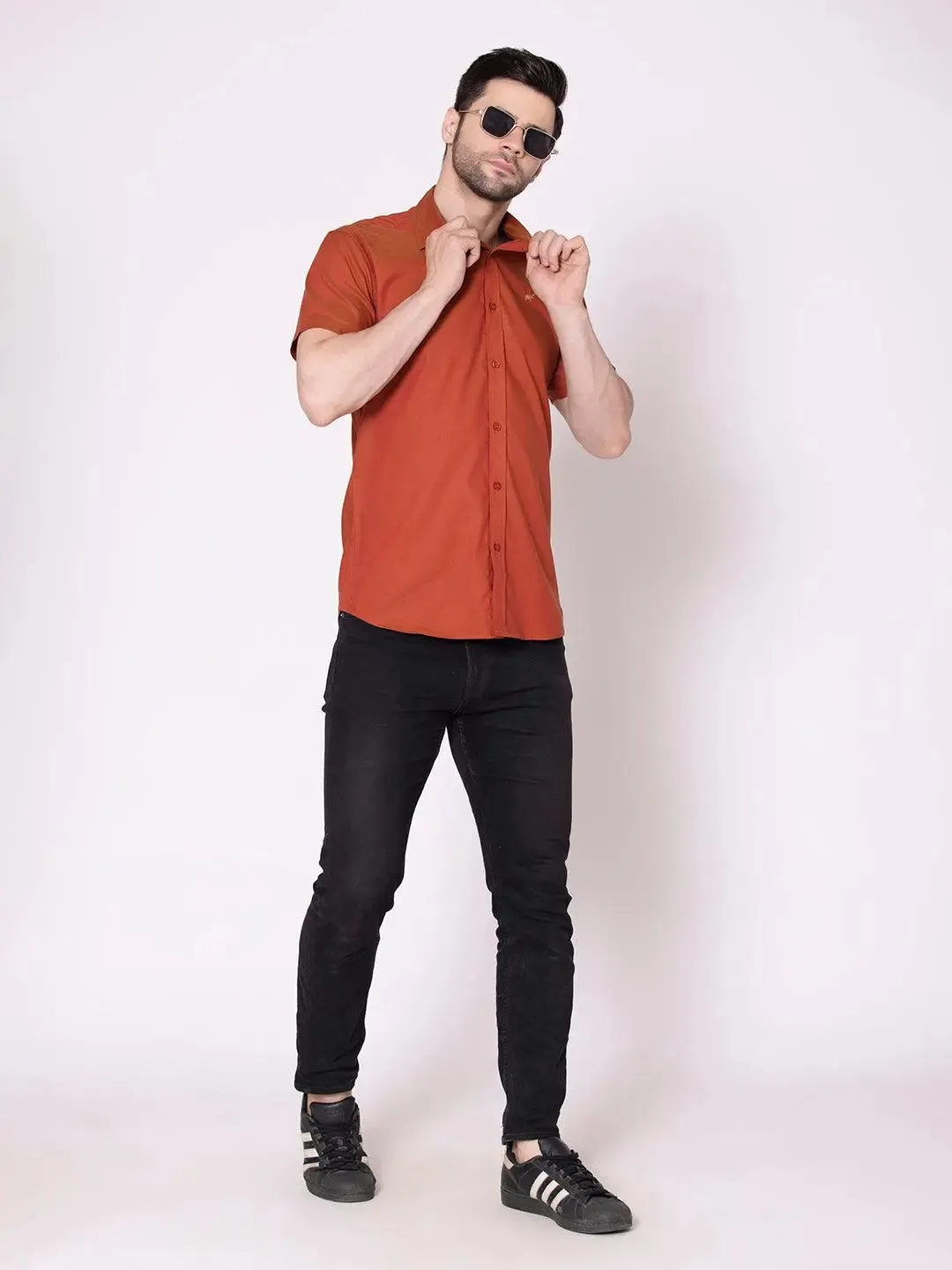 Rust Half Sleeve Shirt