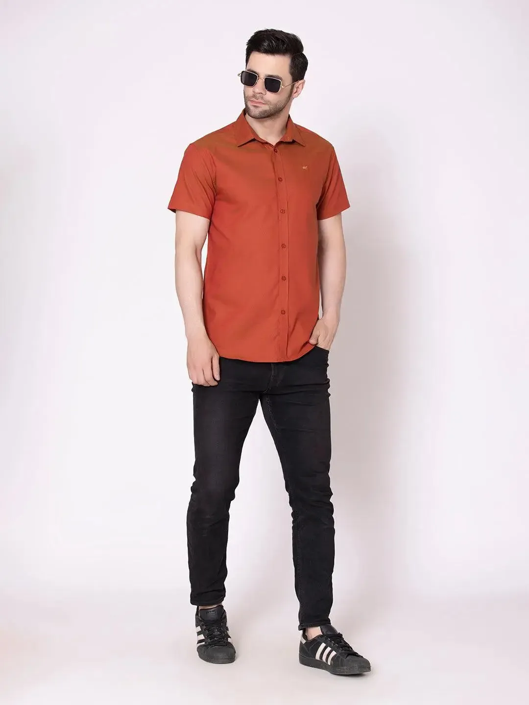 Rust Half Sleeve Shirt