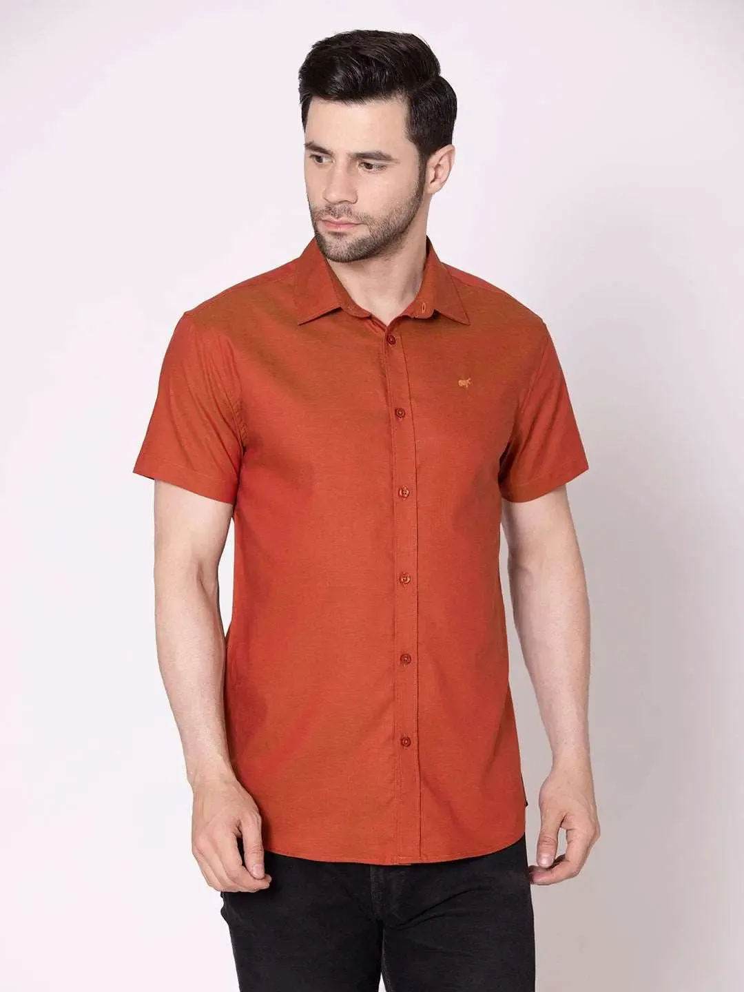 Rust Half Sleeve Shirt