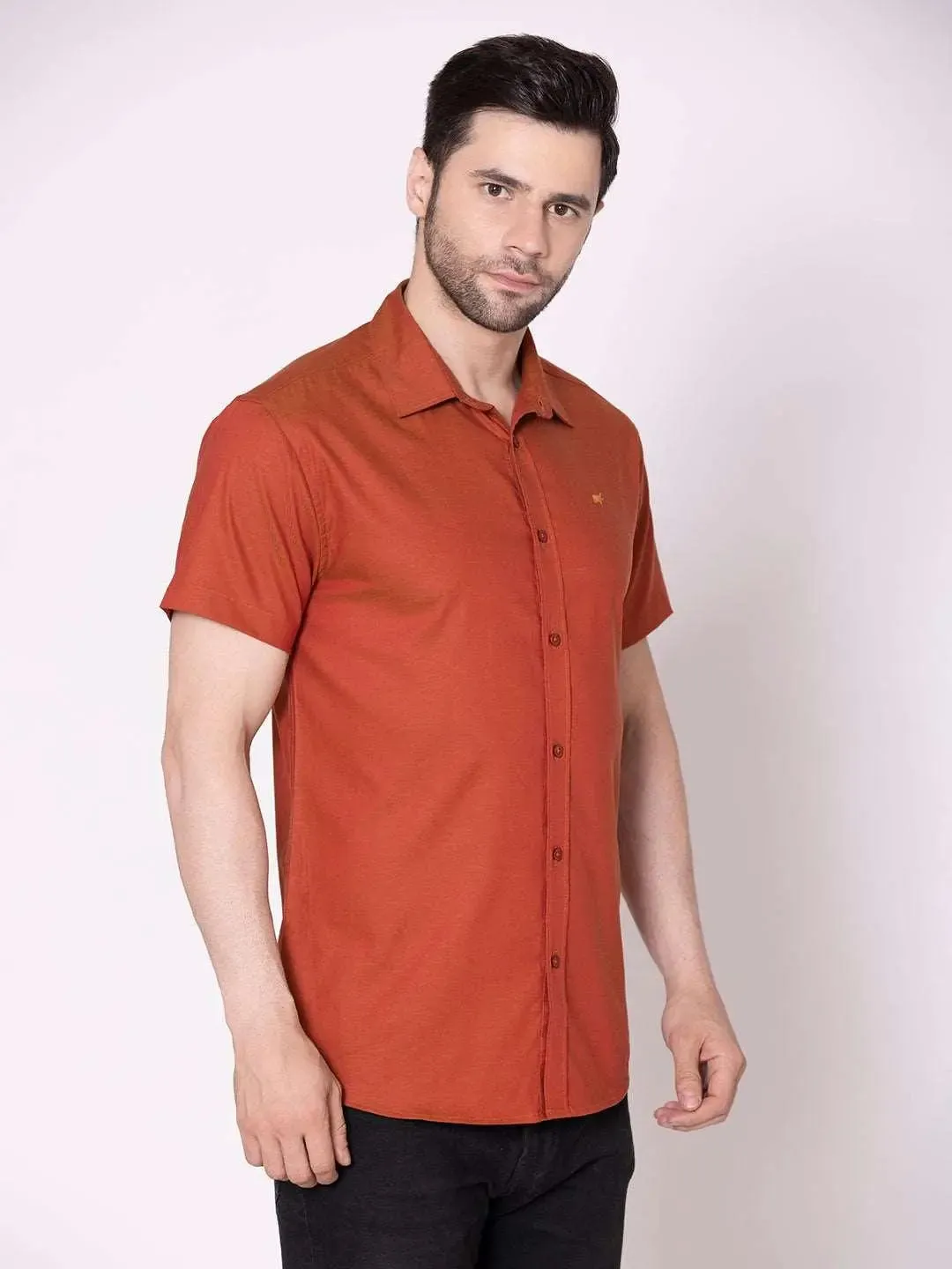 Rust Half Sleeve Shirt