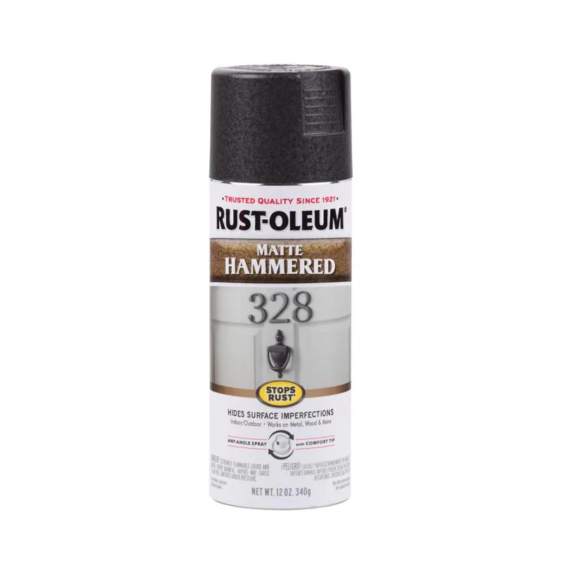 Rust-Oleum Hammered Matte Black Spray Paint 12 oz