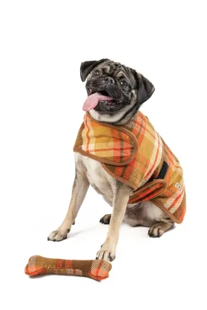 Rust Plaid Dog Blanket Coat