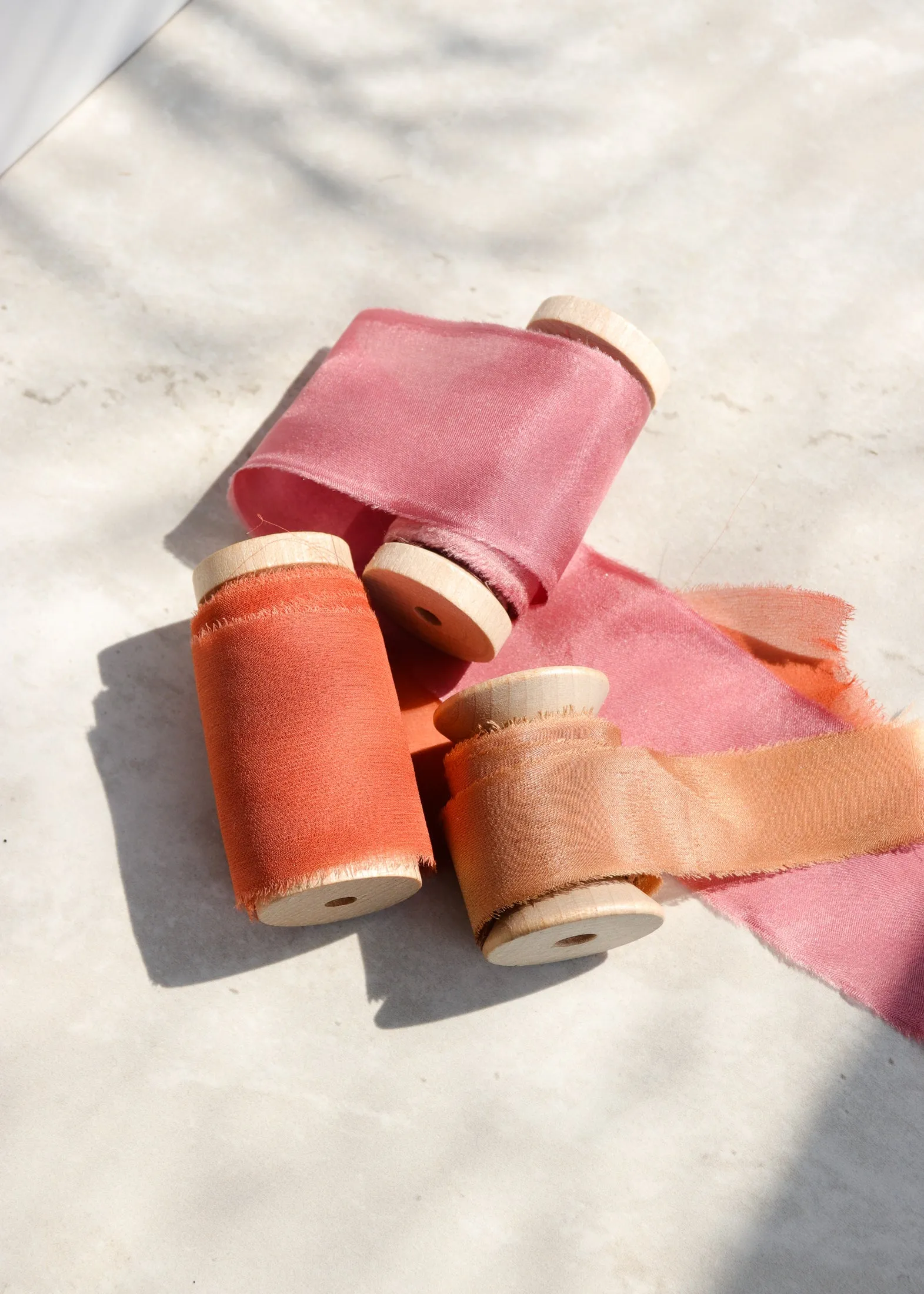 Rust Plant Dyed Silk Ribbon