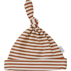 Rust Stripe Newborn Knot Hat