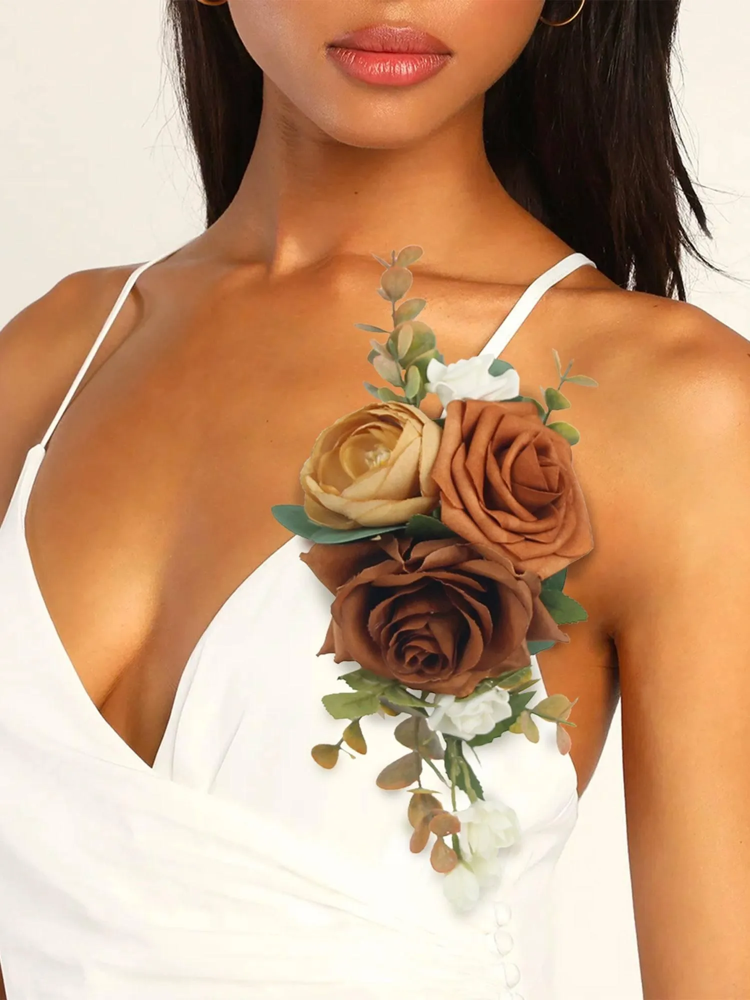 Rustic Brown Shoulder Corsage