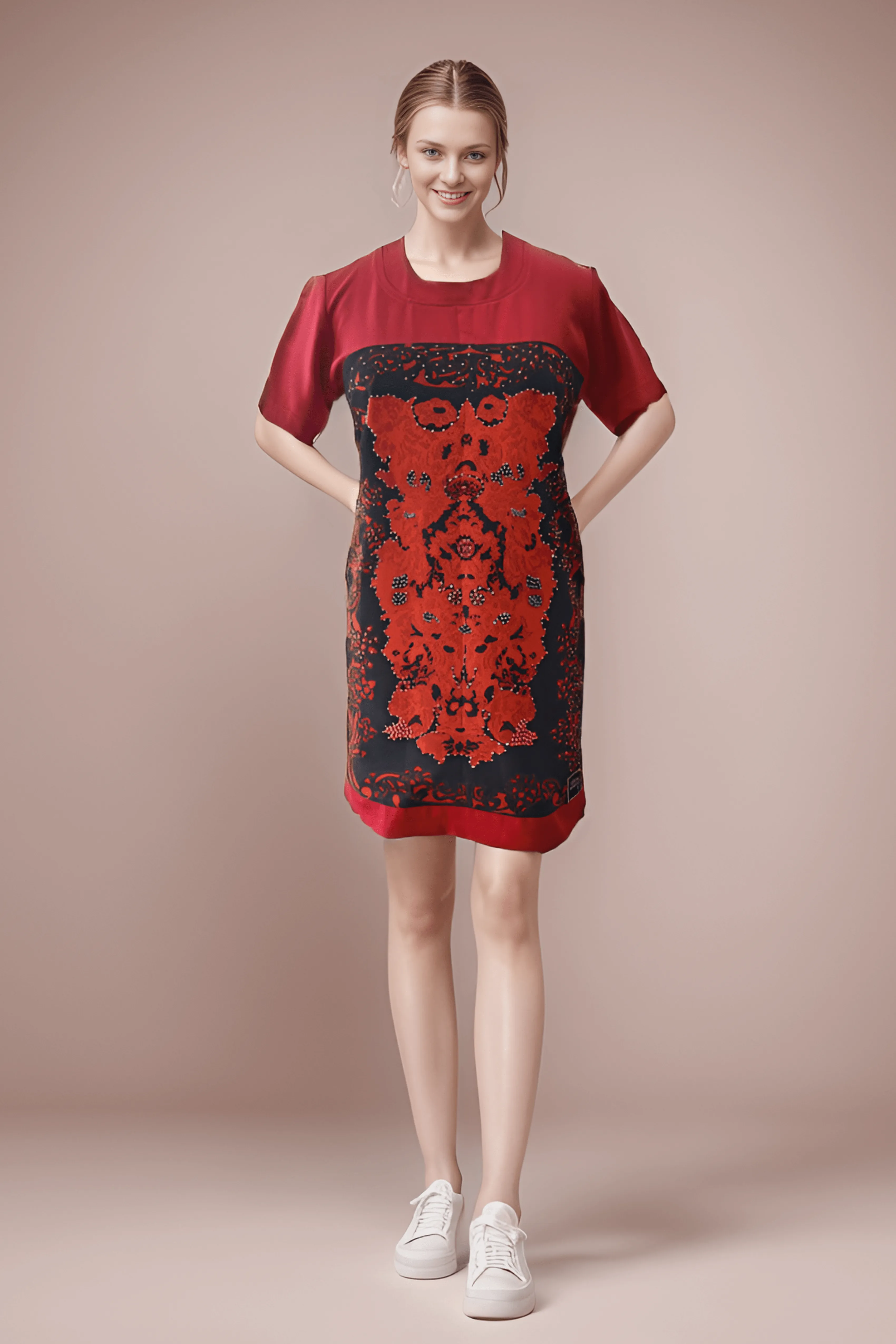 Rustic Red T-Shirt Dress