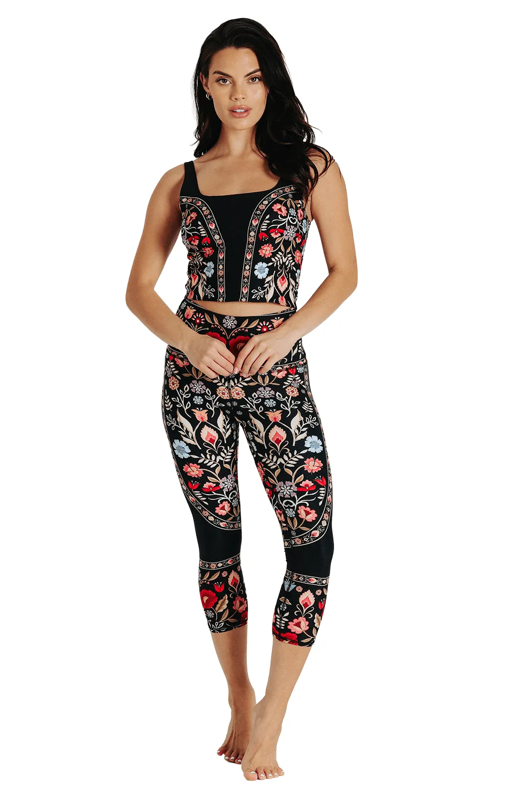 Rustica Printed Yoga Crops by Yoga Democracy