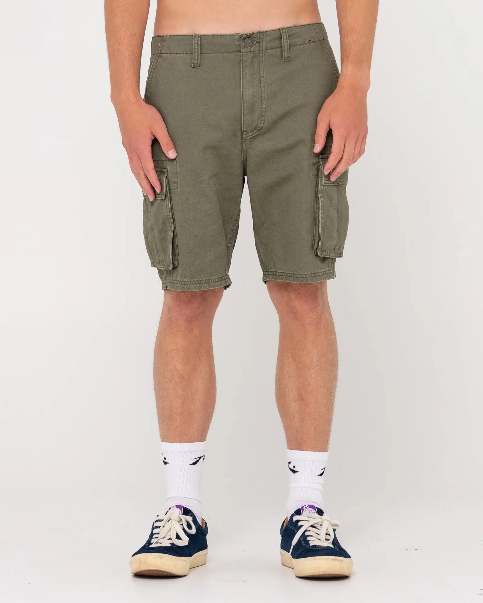 Rusty Manila Cargo Short Army Green