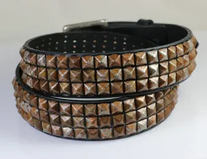 Rusty Pyramid Studded Leather Belt