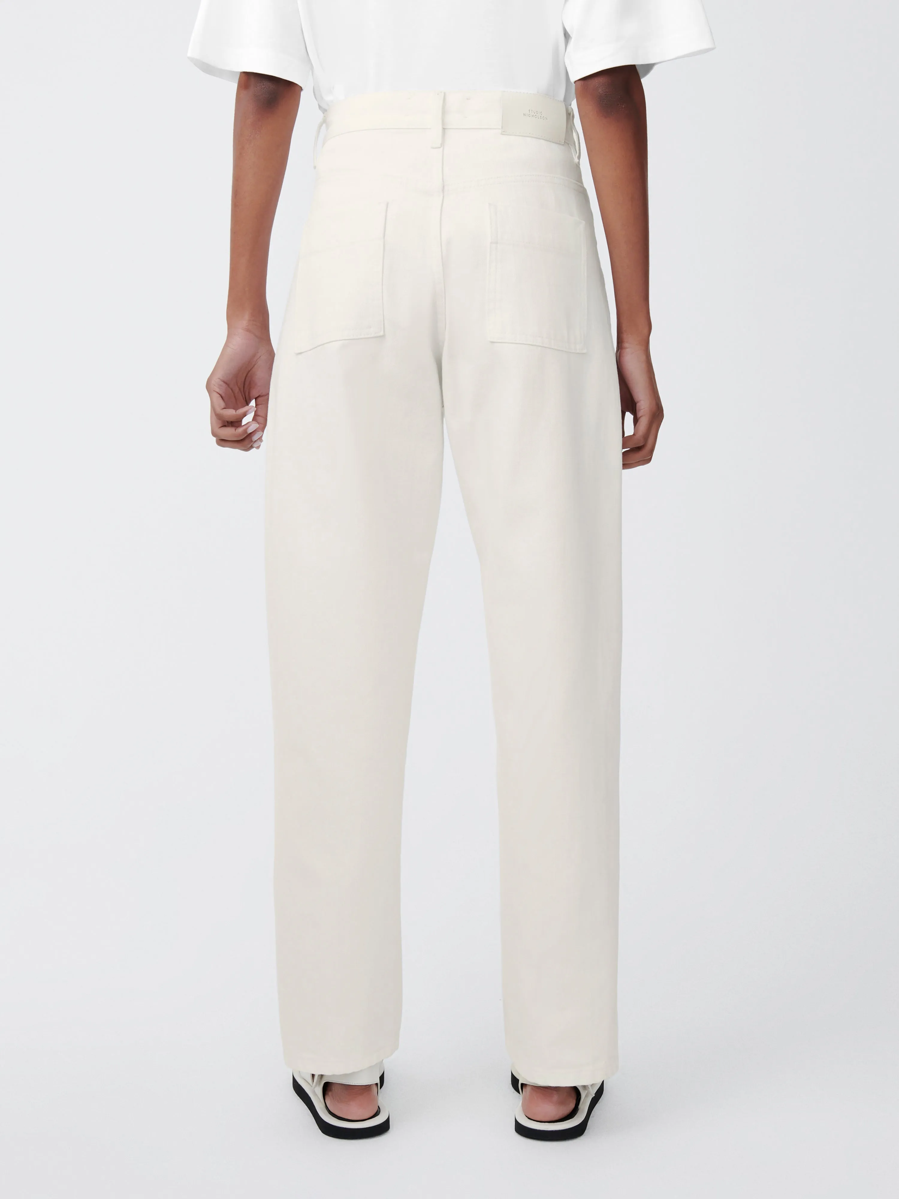 Ruthe Denim Pant in Parchment