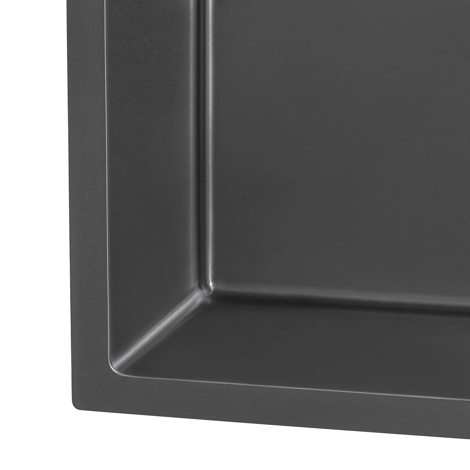 Ruvati 33 x 22 inch Gunmetal Black Stainless Steel Drop-in Topmount Kitchen Sink 16 Gauge Single Bowl – RVH5005BL