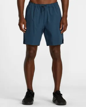 RVCA SPECTRUM TECH SHORT UTILITY SHORTS - PETROL BLUE