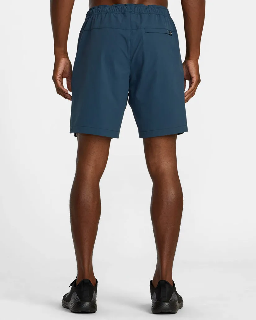 RVCA SPECTRUM TECH SHORT UTILITY SHORTS - PETROL BLUE