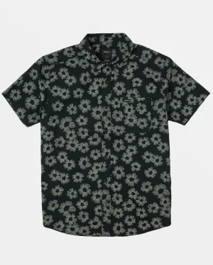 RVCA THAT'LL DO PRINT SHORT SLEEVE SHIRT - BLACK FLORAL