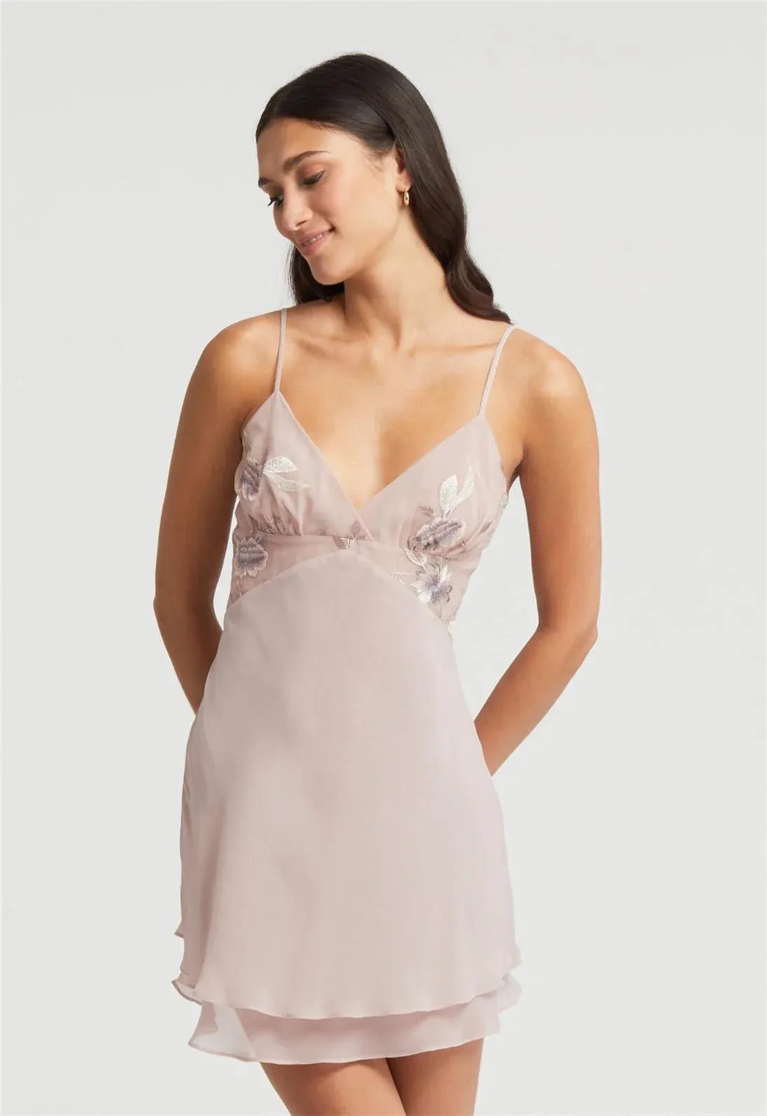 Rya Collection Stunning Chemise - Sepia Rose