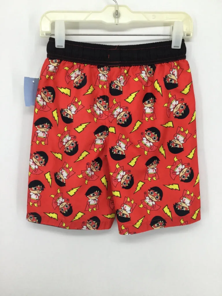 Ryan's World Child Size 7 Red Character Swimwear - boys