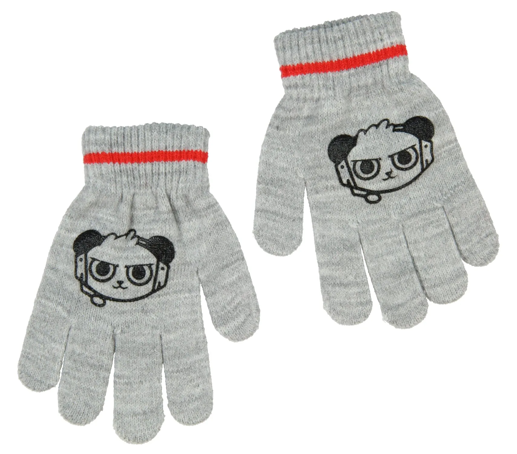 Ryan's World Kids Ryan and Combo Panda Gloves Scarf And Pom Beanie 3 Piece Set