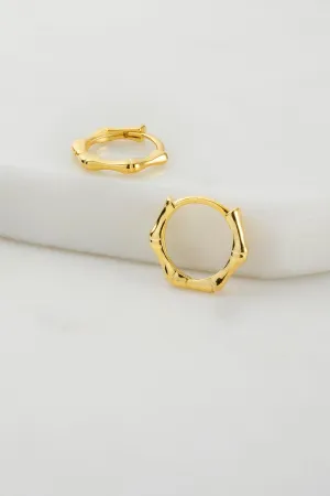 Rye Huggie Earrings - Gold