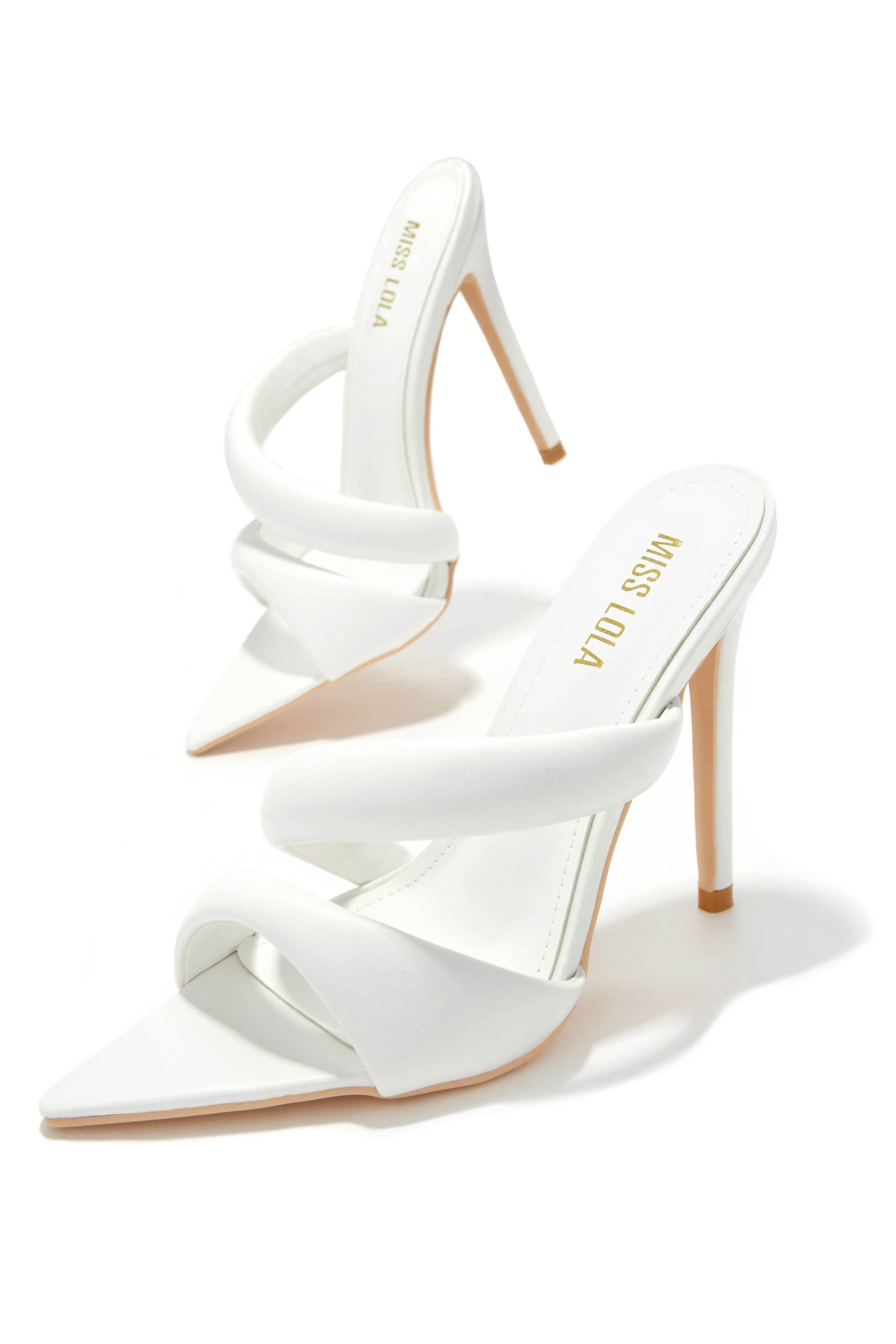 Ryett High Heel Mules - White