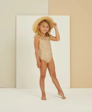 Rylee   Cru Swim Baby to Youth Girls Arielle Blush Floral One Piece Swimsuit