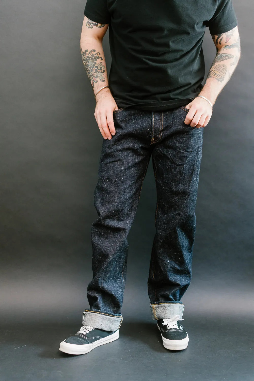 S526XX17ozL-25th - 17oz "Sasaki Kojiro" Slubby Left Hand Twill Selvedge Denim - Straight