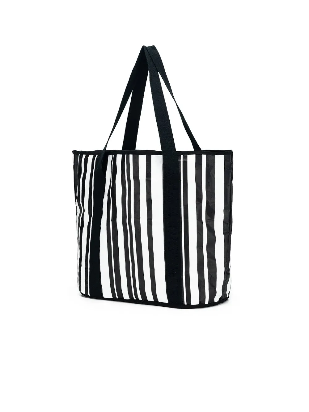 Sabbia Beach Bag Small - Black Stripe