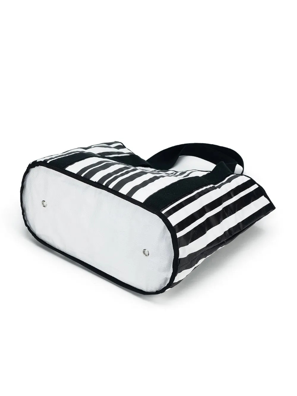 Sabbia Beach Bag Small - Black Stripe