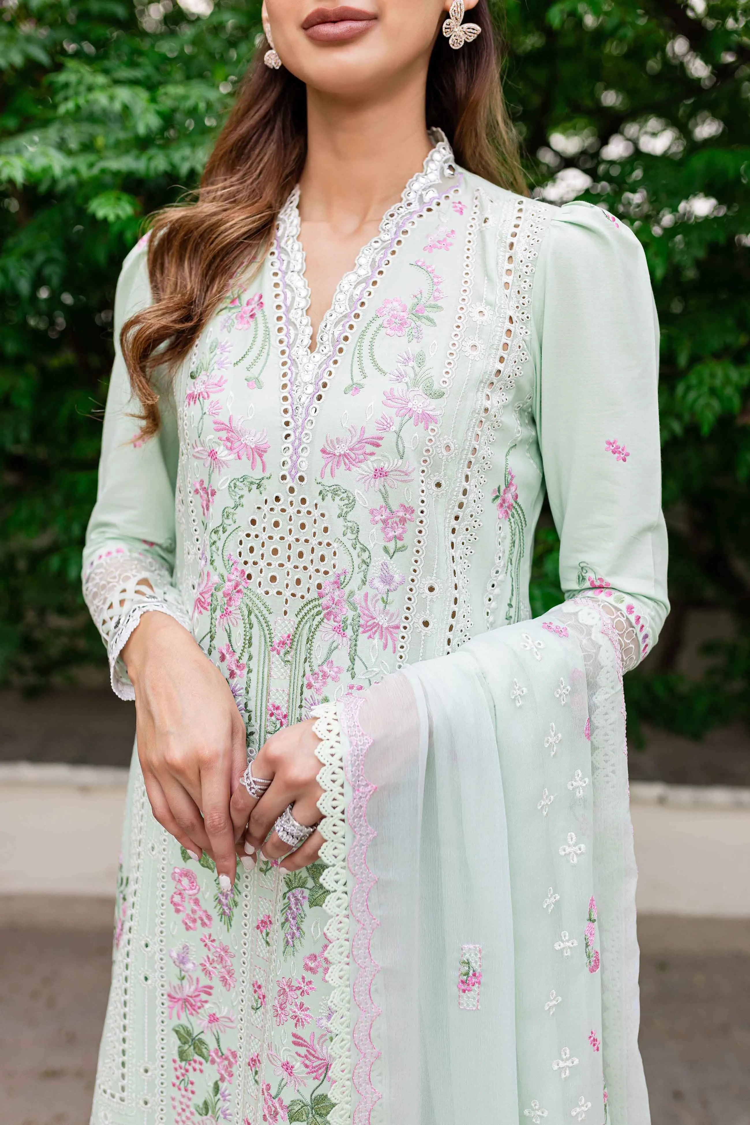 Sable Vogue Shiree Lawn Collection – Mint Garden