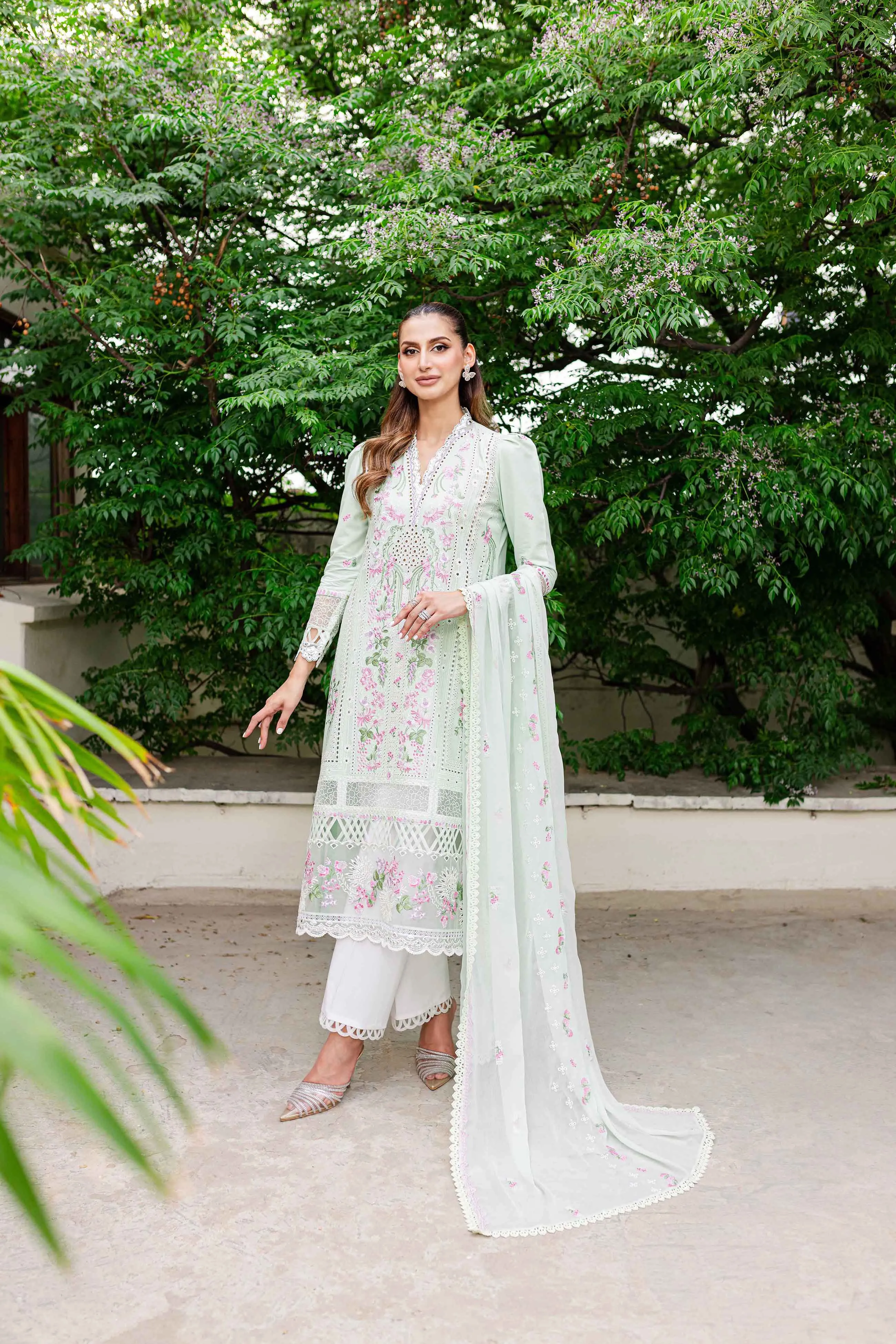 Sable Vogue Shiree Lawn Collection – Mint Garden