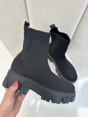 Sabrina black sock boots