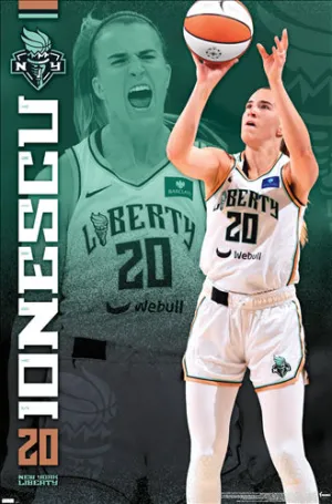 Sabrina Ionescu "Superstar" New York Liberty WNBA Women's Basketball Poster - Costacos 2024