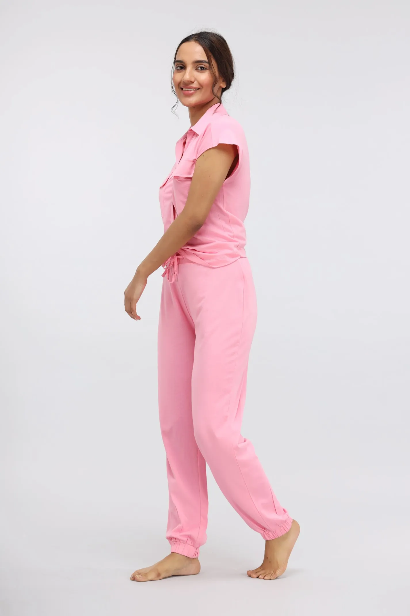 Sachet Pink Supima® Cuffed Pajama