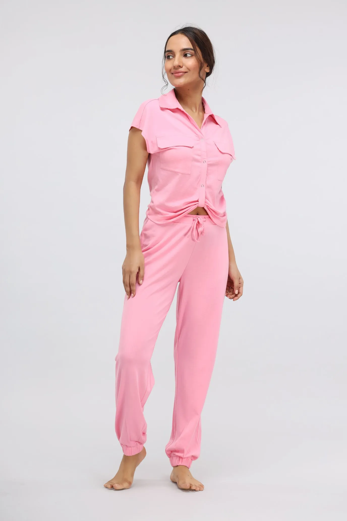 Sachet Pink Supima® Cuffed Pajama