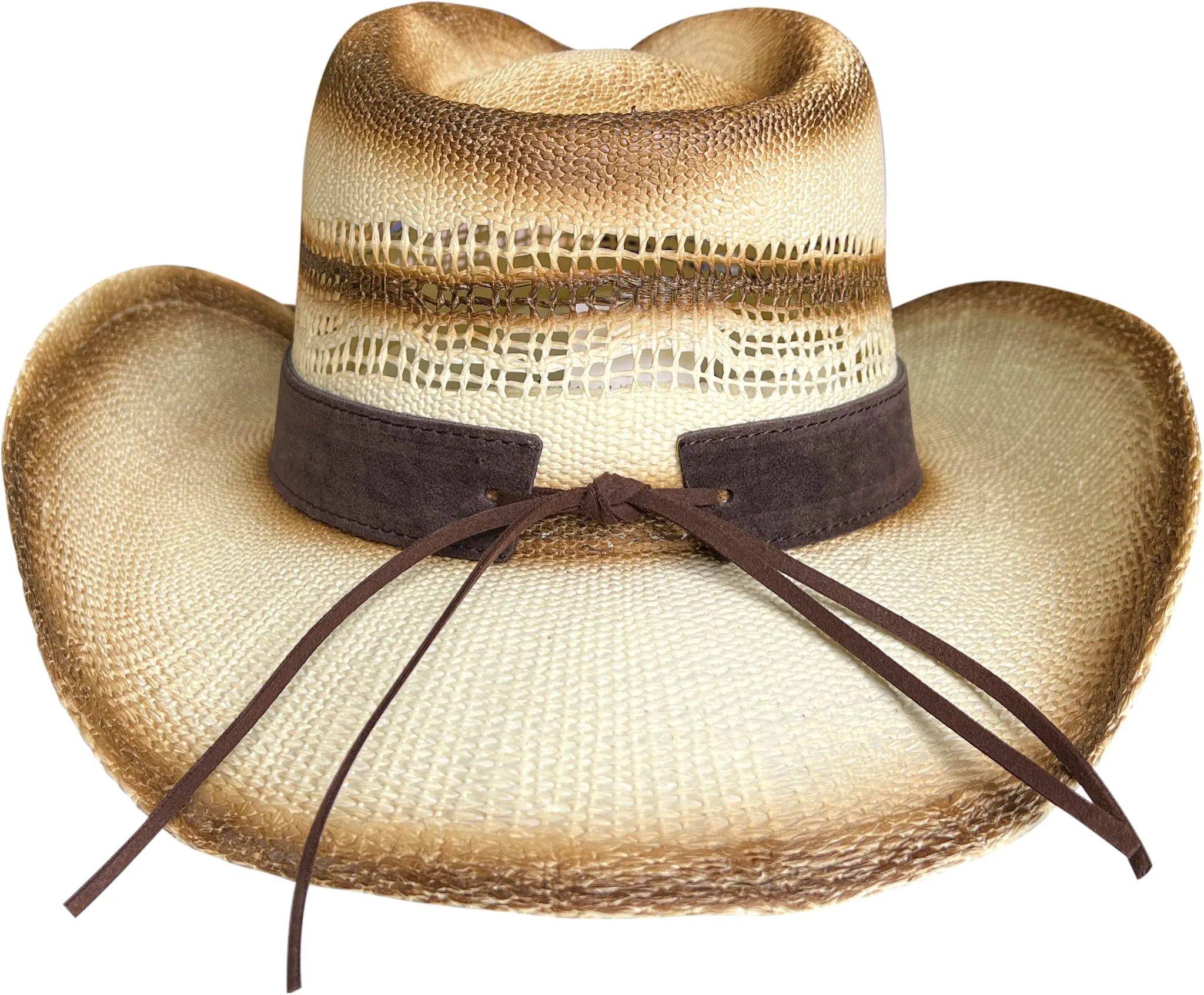 Saddle Box Beige Brown Cowboy Hat For Women & Men