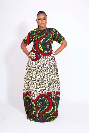 SADE AFRICAN PRINT MAXI DRESS