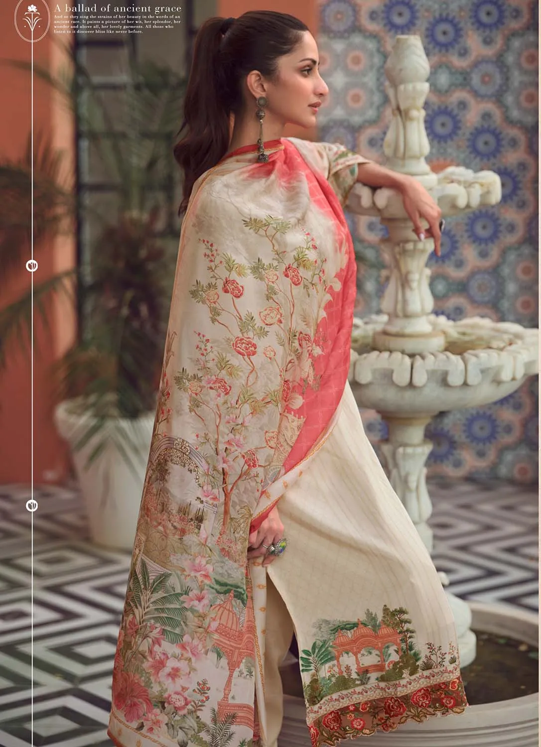 Sadhana Pakistani Print Unstitched Cotton Salwar Suits Material