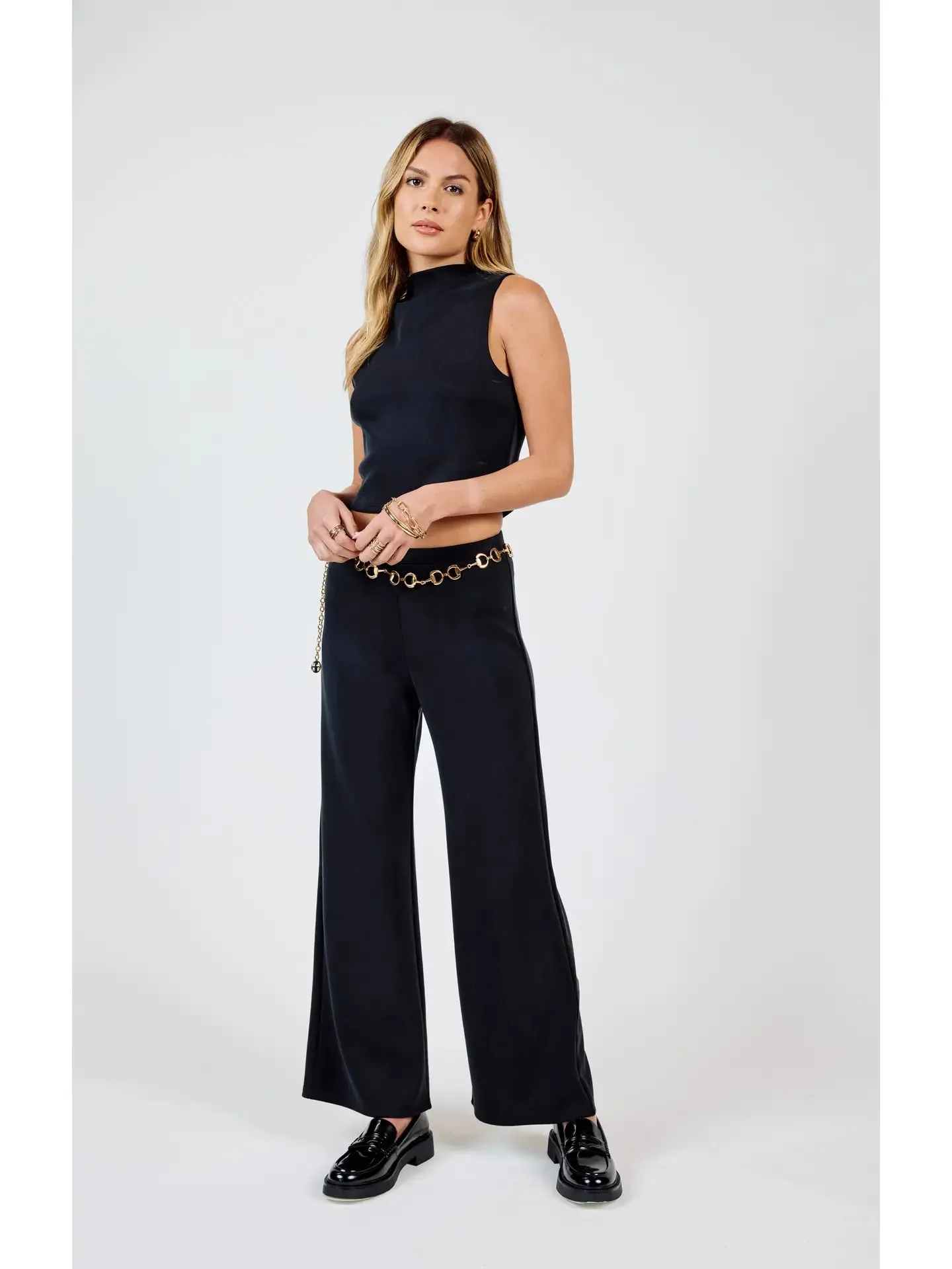 Sadie & Sage Hustle Knit Wide Leg Pant