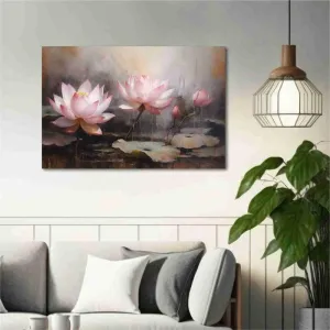 SAF paintings Unframed Rolled Art Print||Abstract Floral Art Canvas Wall Art Print for Home Décor And Office||Unframed canvas Painting For Wall decor||Home wall and Office Interior CR-125