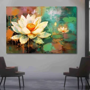 SAF paintings Unframed Rolled Art Print||Abstract Floral Canvas Wall Art Print for Home Décor And Office||Unframed canvas Painting For Wall decor||Home wall and Office Interior CR-156