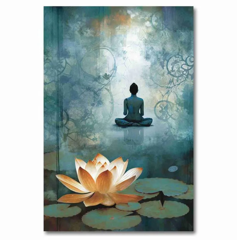 SAF paintings Unframed Rolled Art Print||Lord Buddha Canvas Wall Art Print for Home Décor And Office||Unframed canvas Painting For Wall decor||Home wall and Office Interior CR-111