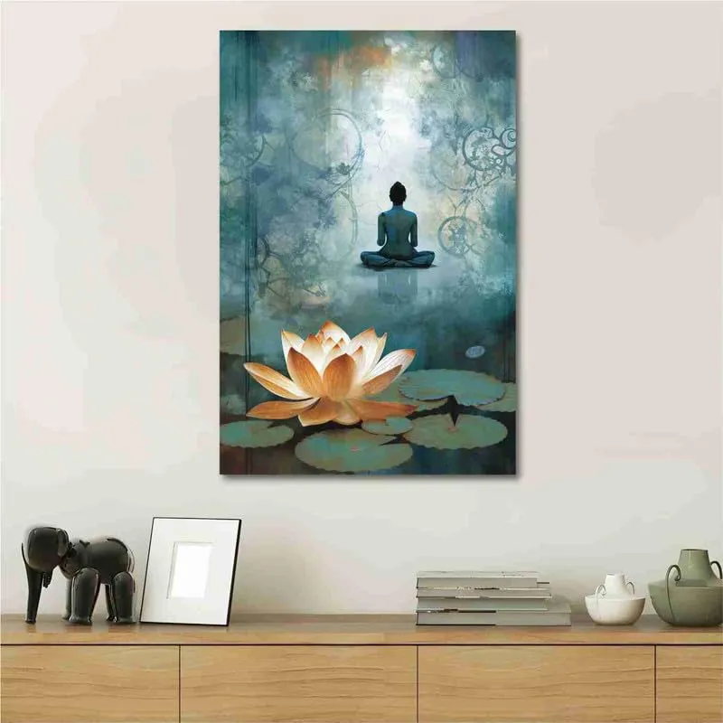 SAF paintings Unframed Rolled Art Print||Lord Buddha Canvas Wall Art Print for Home Décor And Office||Unframed canvas Painting For Wall decor||Home wall and Office Interior CR-111