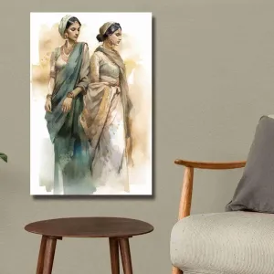 SAF paintings Unframed Rolled Art Print||Traditional Woman Canvas Wall Art Print for Home Décor And Office||Unframed canvas Painting For Wall decor||Home wall and Office Interior CR-87