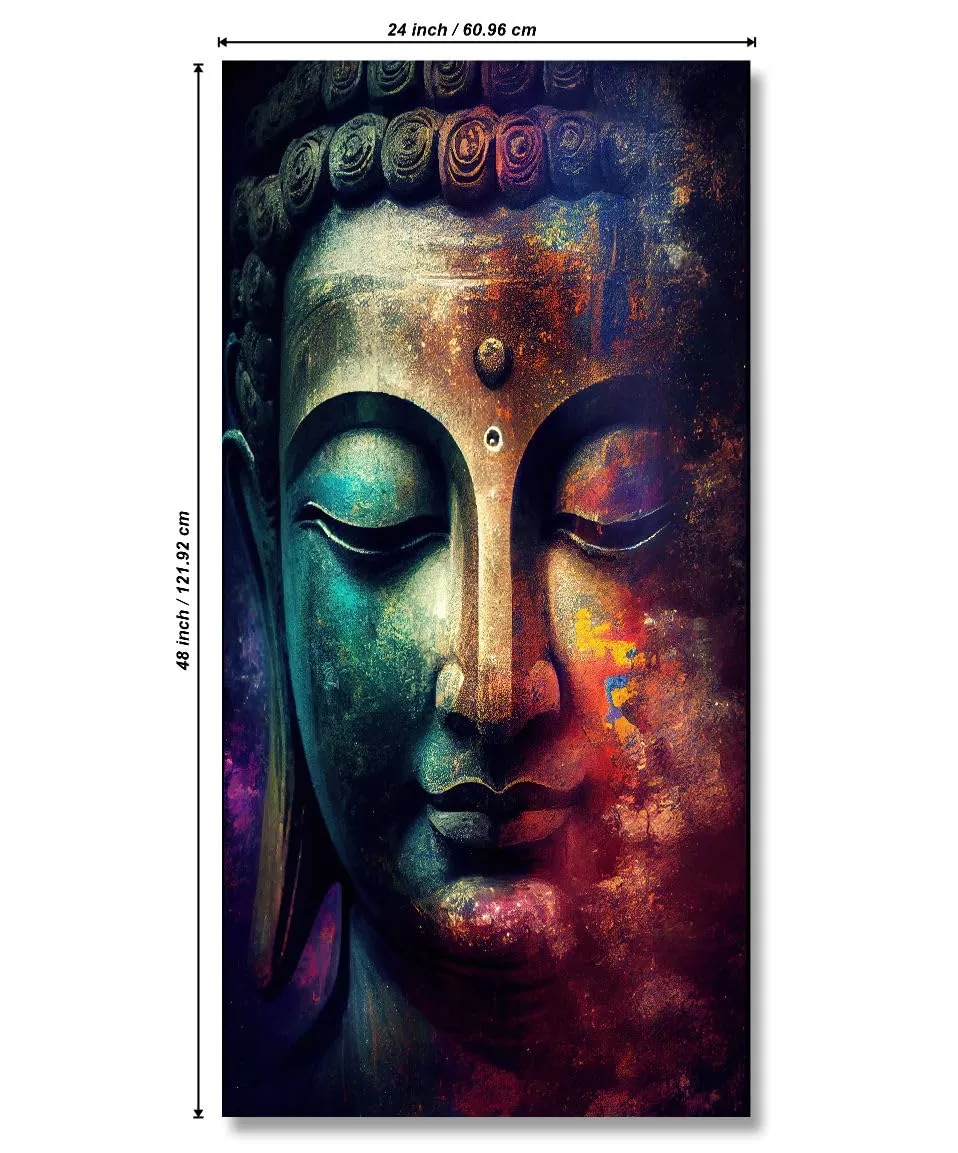 SAF Unframed Rolled Art Print||Lord Buddha Canvas Wall Art Print for Home Décor And Office||Unframed canvas Painting For Wall decor||Home wall and Office Interior PRE-CR-217