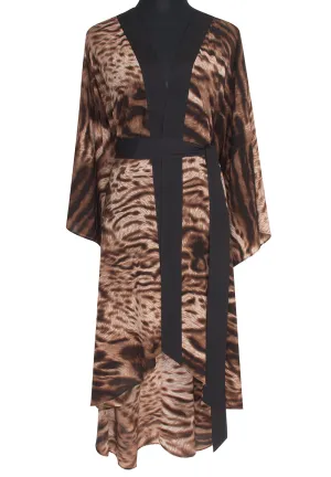 Safari - African Cat Kimono (Black)