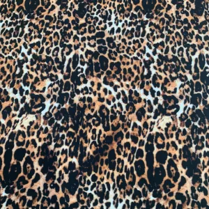 Safari Printed Polyester Spandex - Natural