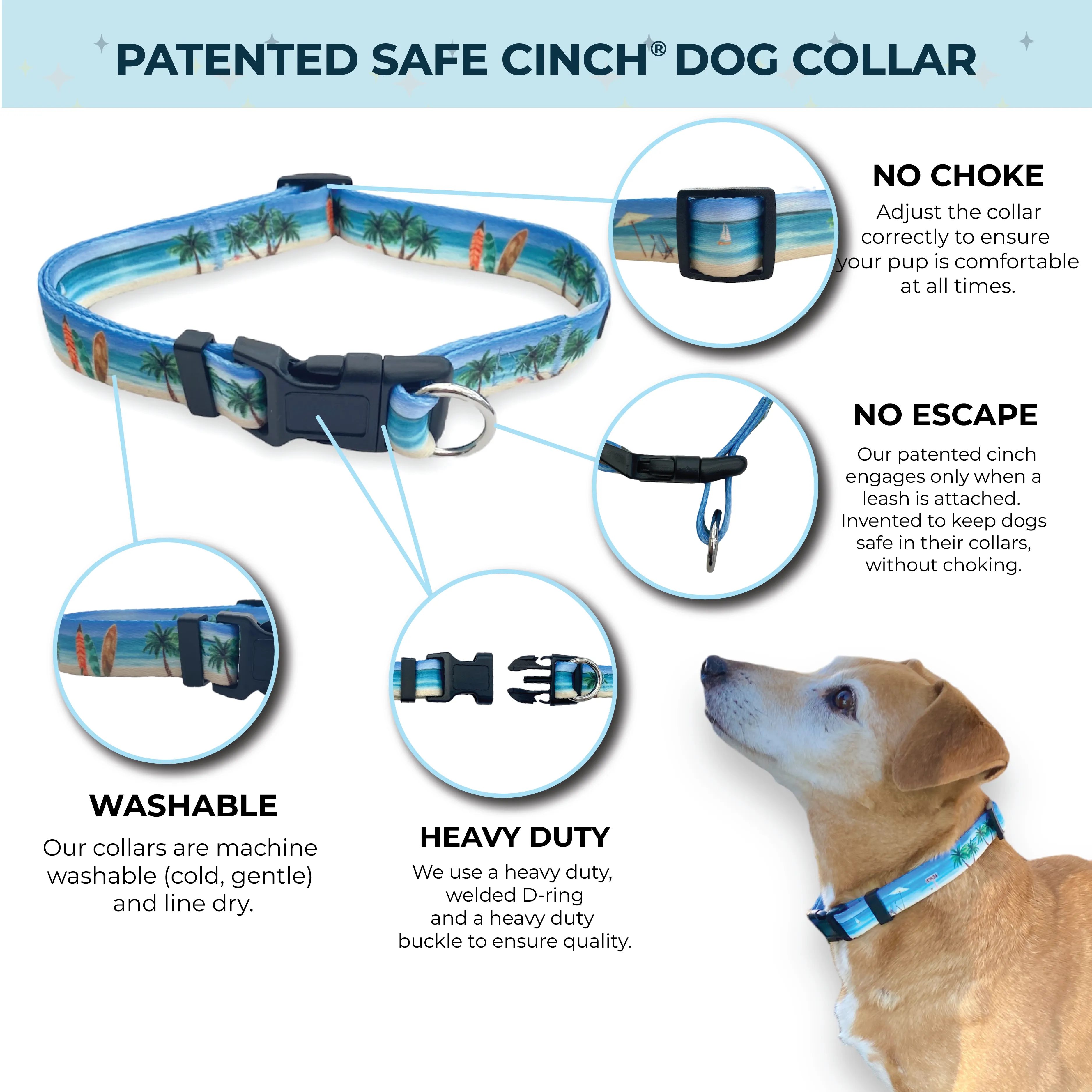 Safe Cinch Collar - Beach